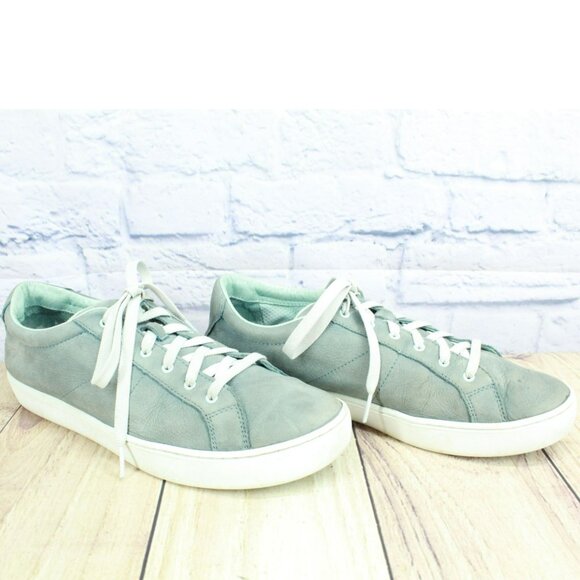 LL Bean Eco Bay Green Nubuck Leather Lace Up Casual Oxford Shoes Size 11 M - Picture 3 of 11